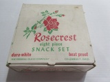 Rosecrest Frosted Glass Snack Set