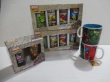 Marvel Glassware Lot