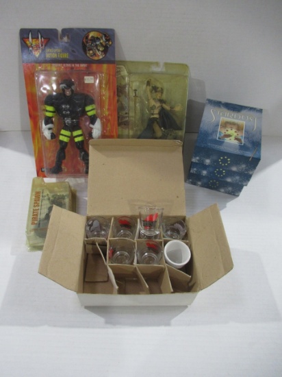 Comic Book Toys/Collectibles Box Lot