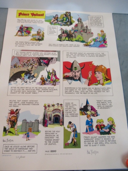 Prince Valiant Hal Foster Signed Print