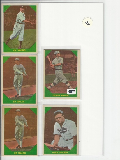 1960 Fleer Baseball Greats Group (5) Cy Young