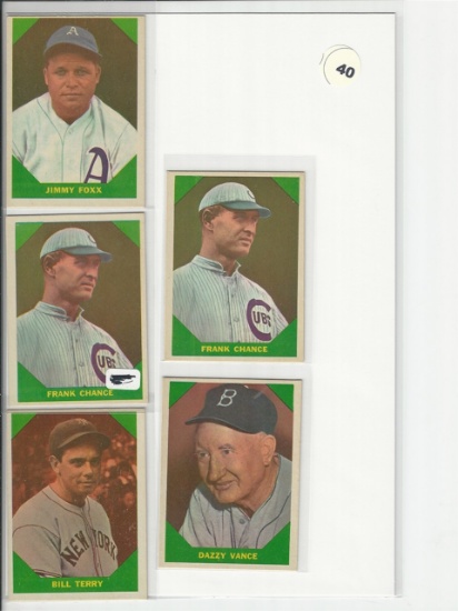1960 Fleer Baseball Greats Group (5) Jimmie Foxx