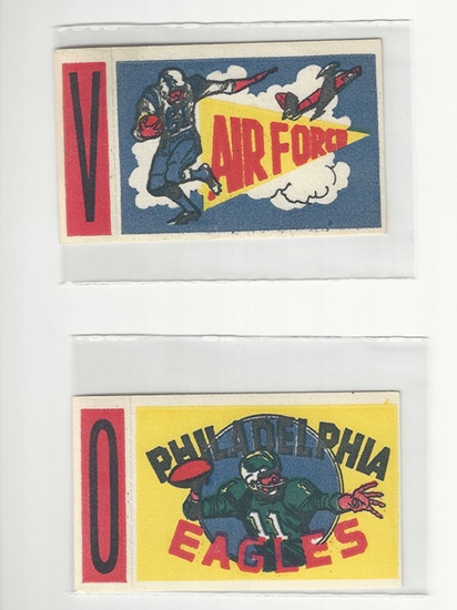 1961 Topps Football Flocked Stickers (2)