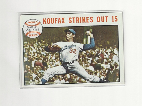 1964 Topps Baseball Koufax World Series Card #136
