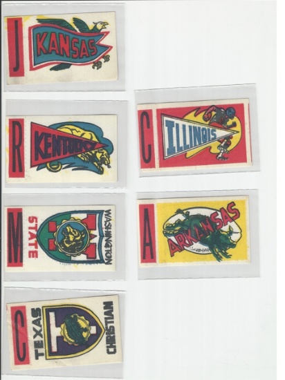 1961 Topps Football Flocked Stickers (6)