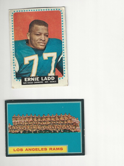 1962 and 1964 Topps Football Cards (2)