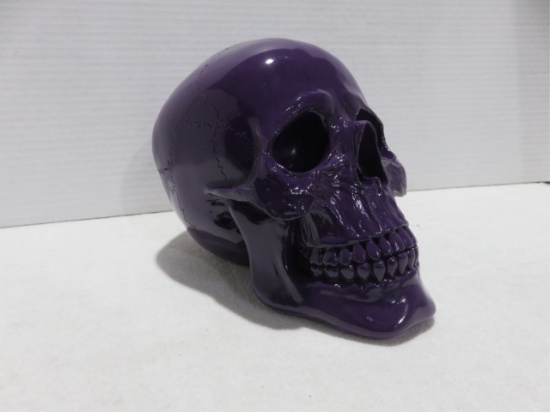 Life-Sized Purple Skull Figure