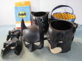 Batman Halloween Masks/Pails/Apron Lot
