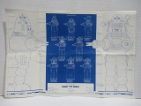 Robby The Robot Vintage Blueprint Poster