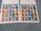DC Super Heroes Stamp Sheets Lot of (2)