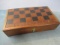 Vintage Wood Chess Set with Board Case