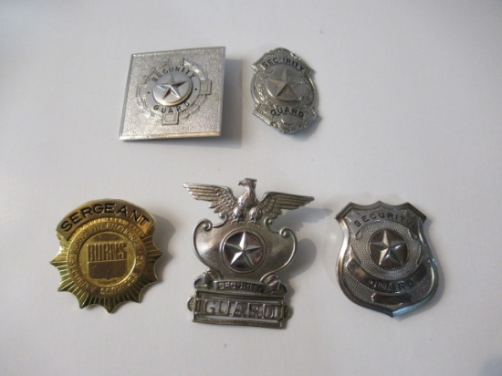 Vintage Security Badge Lot