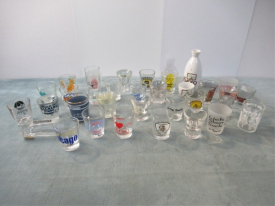 Collectible Shot Glass Box Lot