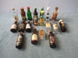 Vintage Miniature Empty Liquor Bottles Lot