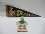 Disney Vintage Puppet/Pennant Lot
