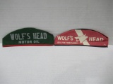 Wolf's Head Motor Oil Service Station Caps