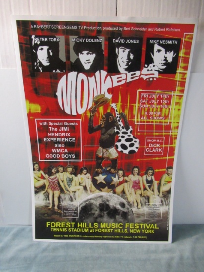 The Monkees Retro Style Concert Poster