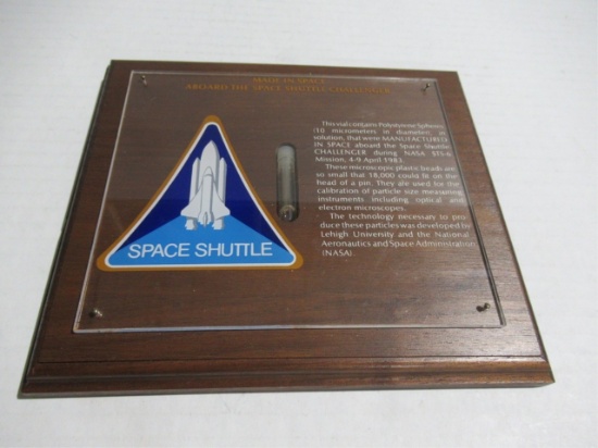 Space Shuttle Challenger Made in Space Plaque