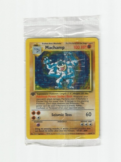 Machamp 1st Edition Sealed Pokemon Card