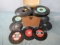 1960s Lyric Singles Records Box With Vinyl