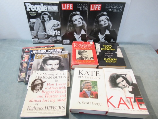 Katharine Hepburn Book & Magazine Lot