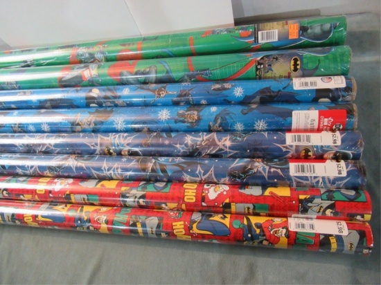 Batman Christmas Wrapping Paper Lot