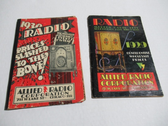 Vintage 1929-1930 Allied Radio Catalogs