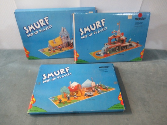 Smurf Pop-Up Playset Lot of (3)