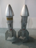 Vintage Metal Rocket Bank Lot of (2)