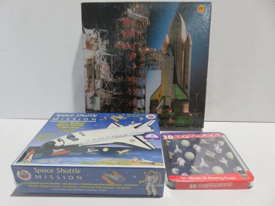 Space Shuttle Related Puzzles Lot of (3)