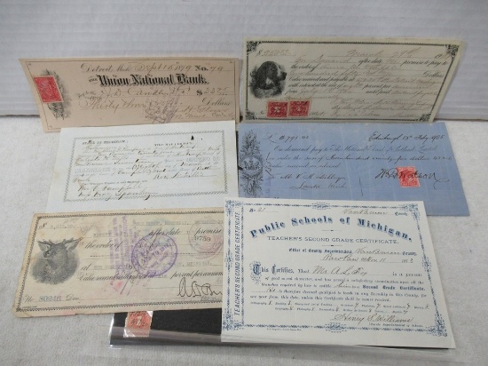 Antique Certificate Lot of (6)