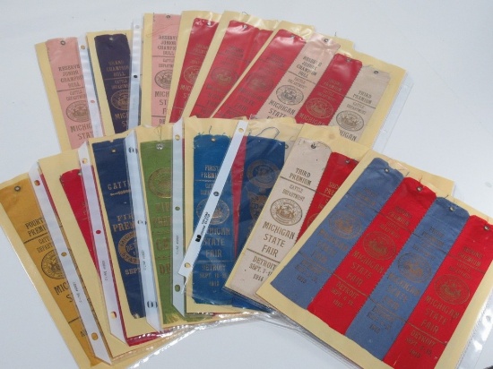 Vintage 1900's State Fair Ribbons