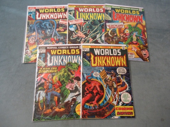 Worlds Unknown #1-5 Bronze Age Marvel