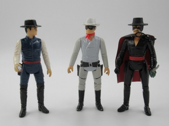 Lone Ranger/Zorro Action Figure Lot 1980s