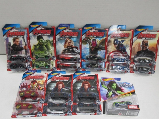 Modern Hot Wheels Marvel Related Car Lot of (19)