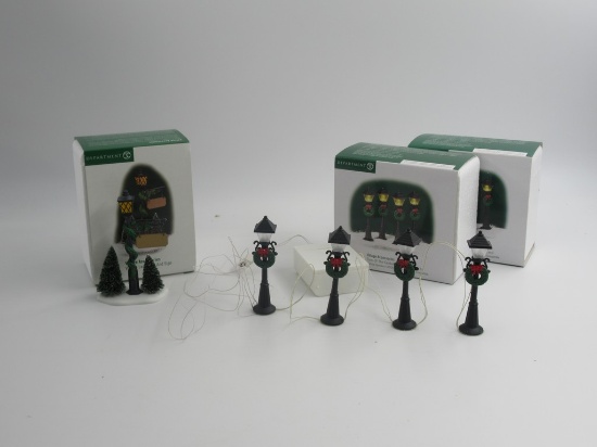 Department 56 Christmas Village Accessory Lot of (3)