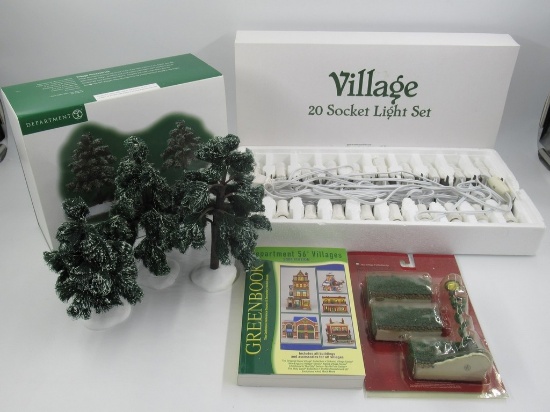 Christmas Village Accessory & Book Lot of (4)