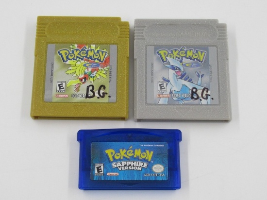 Classic Pokemon Games (lot of 3)/WORKS!