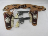 1950's Hubley Texan Jr Cap Gun & Holster Lot (2)