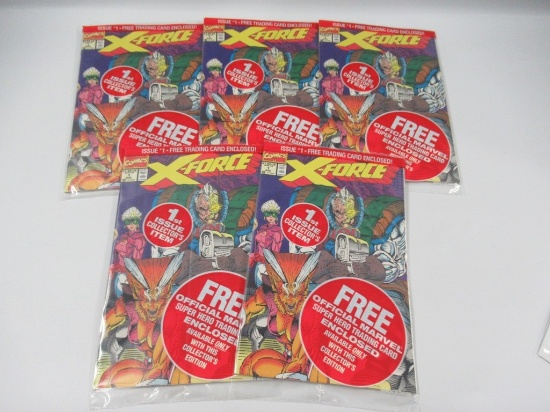 X-Force #1 w/All (5) Cards/Sealed