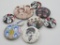 Group of 9 Beatles Metal Pinback Buttons