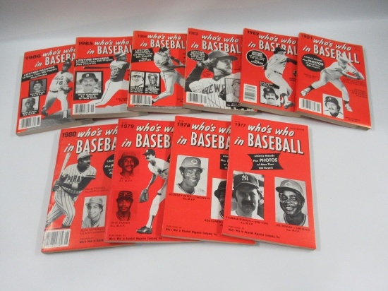 Who's Who in Baseball Lot of (10) 1967-1986