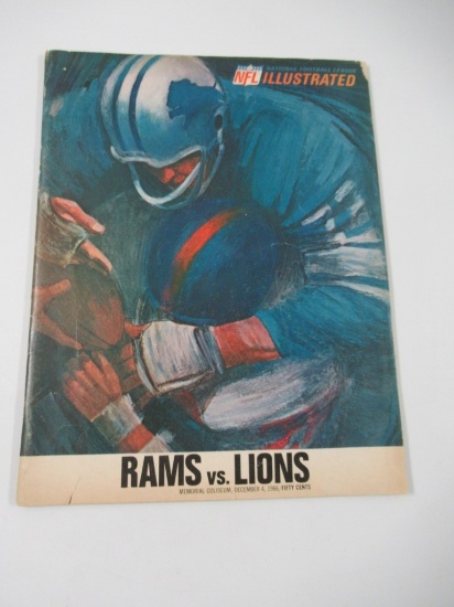 Detroit Lions vs. L.A. Rams 1966 Program