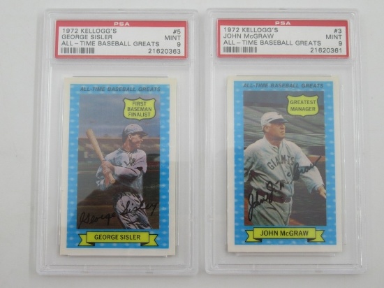 1972 Kellogg's All-Time Greats PSA Graded Card Lot
