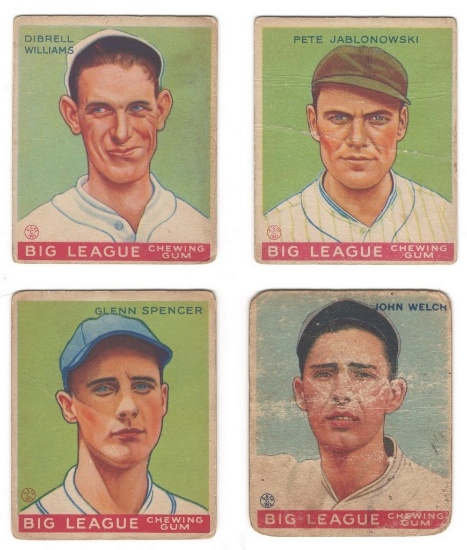 1933 Goudey Gum Co. Baseball Card Lot of (4)