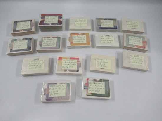 1982-1992 Donruss Baseball Puzzle Cards Sets (16)