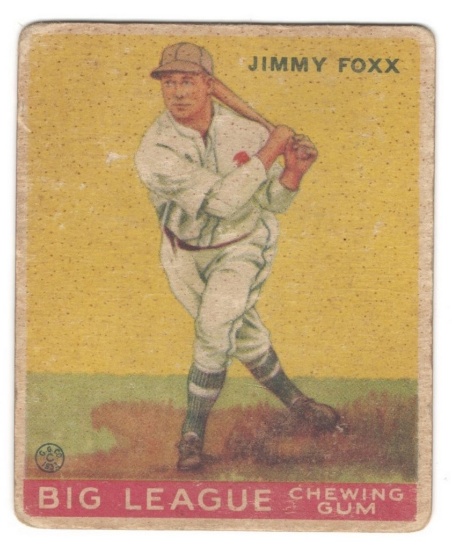 Jimmy Foxx #29 1933 Goudey Gum Co. Baseball Card