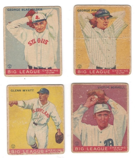 1933 Goudey Gum Co. Baseball Card Lot of (4)