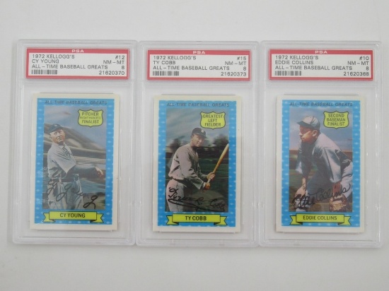 1972 Kellogg's All-Time Greats PSA Graded Card Lot