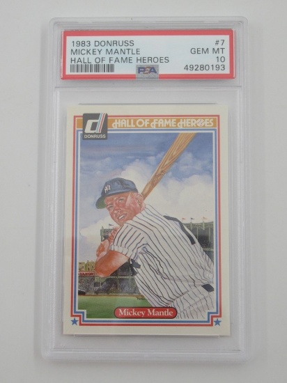 Mickey Mantle #7 PSA 10 1983 Donruss HOF Heroes